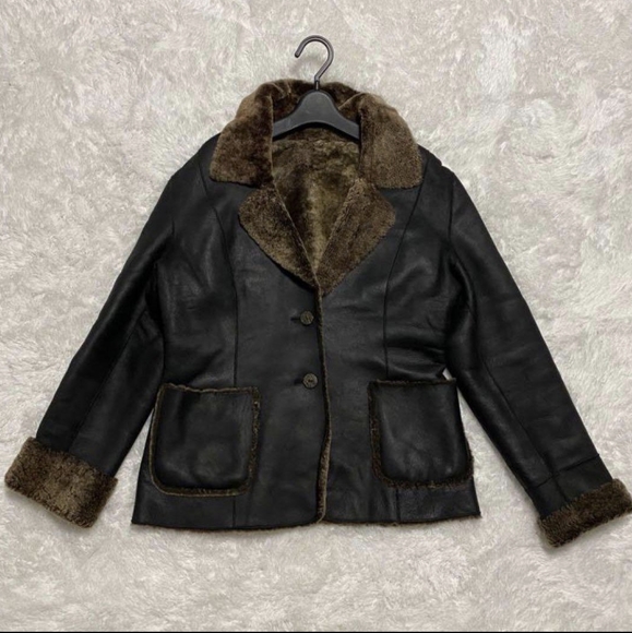 Lamb leather boa jacket Good Condition - Picture 1 of 8